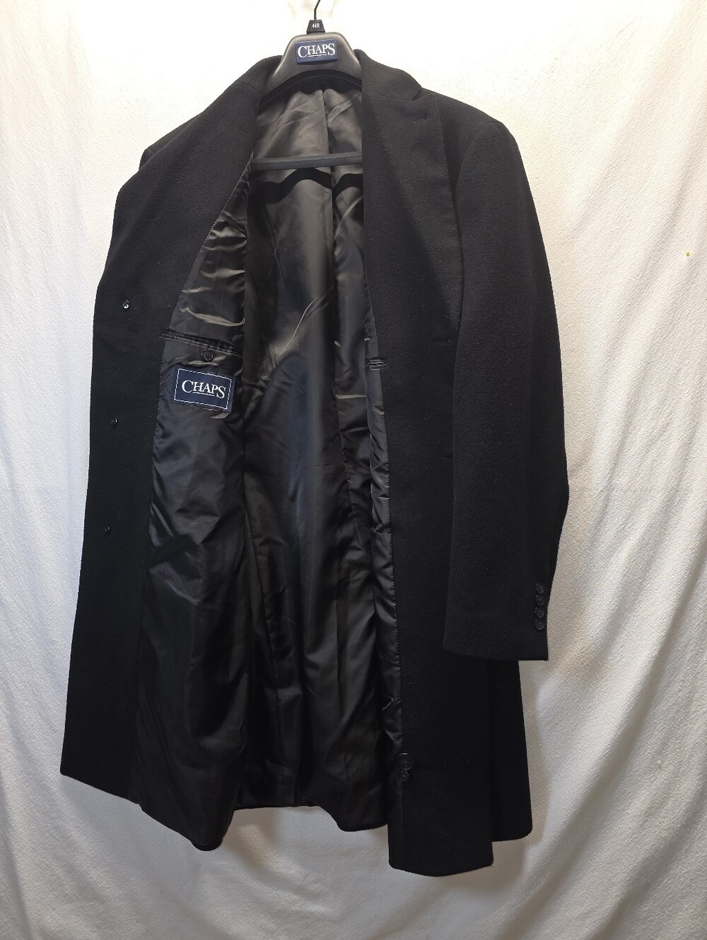 Chaps Men's Black Trench Coat
